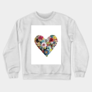 Printed quilling art. flower heart art Crewneck Sweatshirt